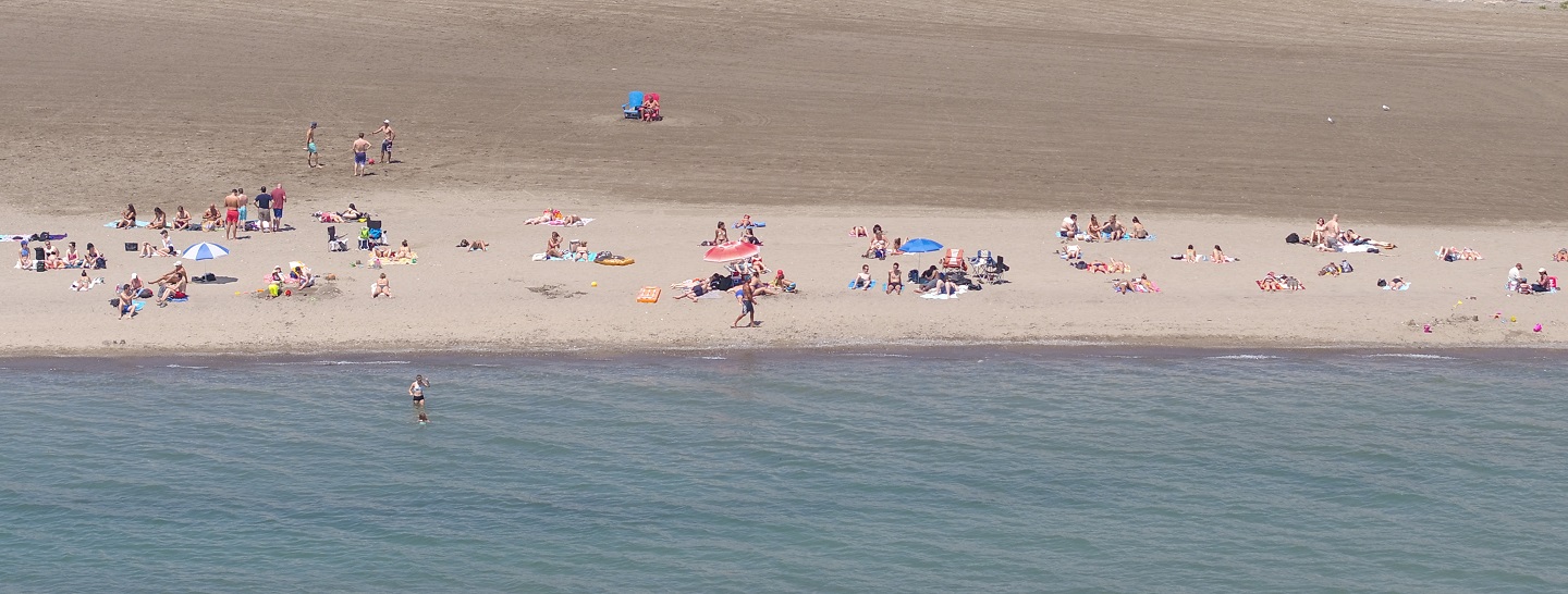 aerial view of Kew Beach in Toronto