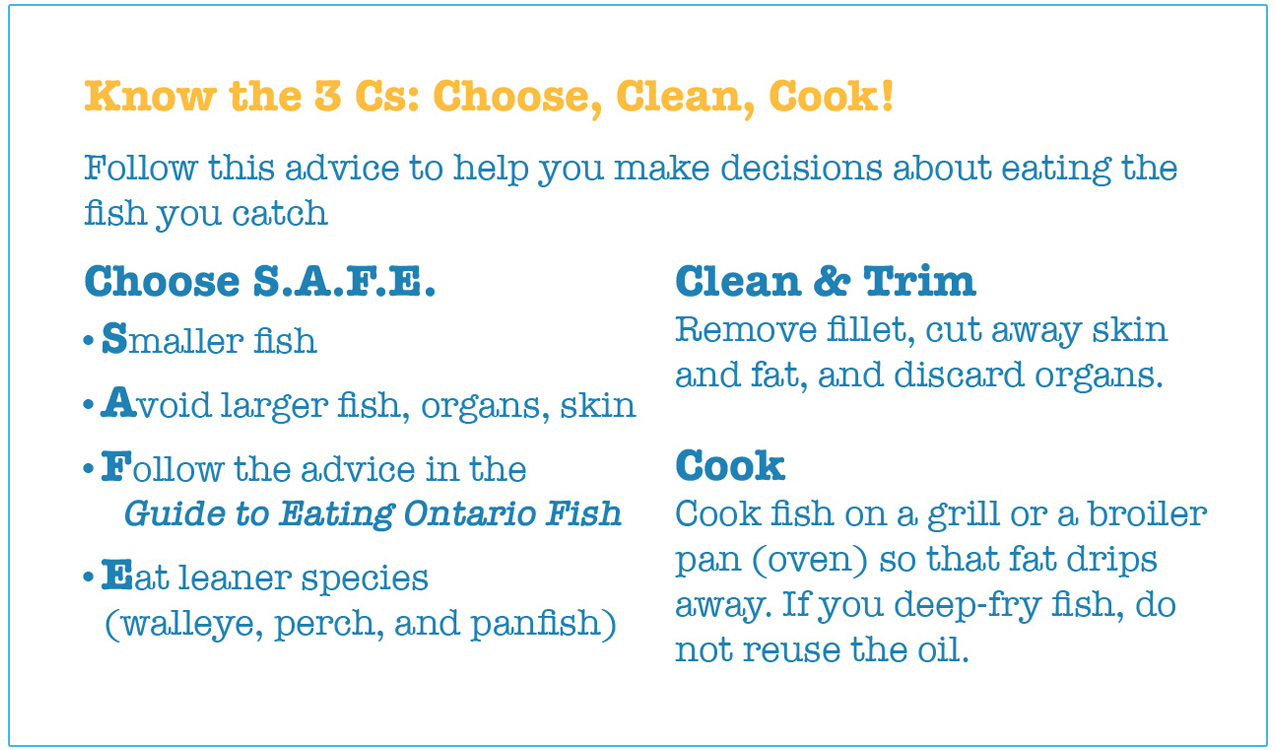 the three C approach to eating local fish is choose then clean and cook